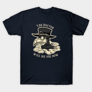 Plague Doctor will see you now Face Mask Vintage Retro T-Shirt